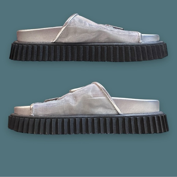 🎉HP🎉 NWOB Circus by Sam Edelman Chrissy Slide Sandals in Silver. Size 7.5 - Picture 8 of 10